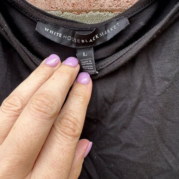 WHBM Black Cold Shoulder Dress - Picture 3 of 4